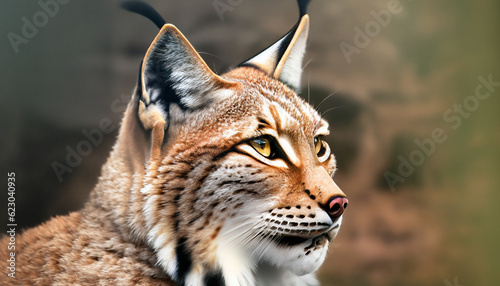 portrait of a lynx side view, golden hour, animal wild, Ai Generate  © NAVEED 