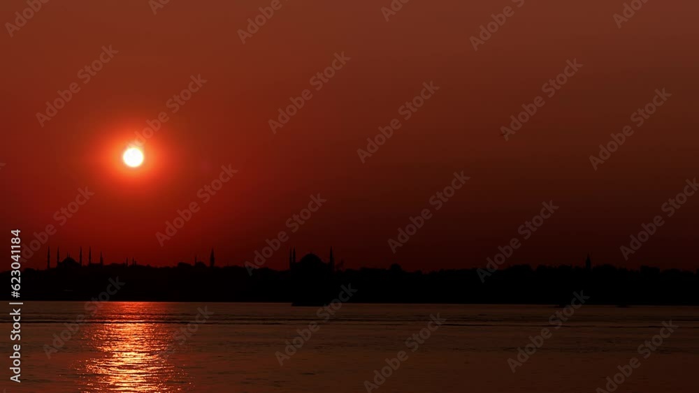 The sun was setting in a blaze of hot, fiery glory, casting long shadows across the landscape. High quality 4k footage The sun was setting in a blaze of hot, fiery glory, casting long shadows across the landscape. High quality 4k footage