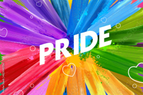Rainbow colored background showing LGBT support for Lesbian, Gay, Bisexual and Transgender community