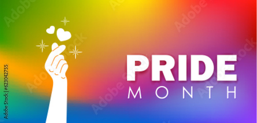 Rainbow colored background showing LGBT support for Lesbian, Gay, Bisexual and Transgender community