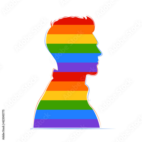 Rainbow colored background showing LGBT support for Lesbian, Gay, Bisexual and Transgender community