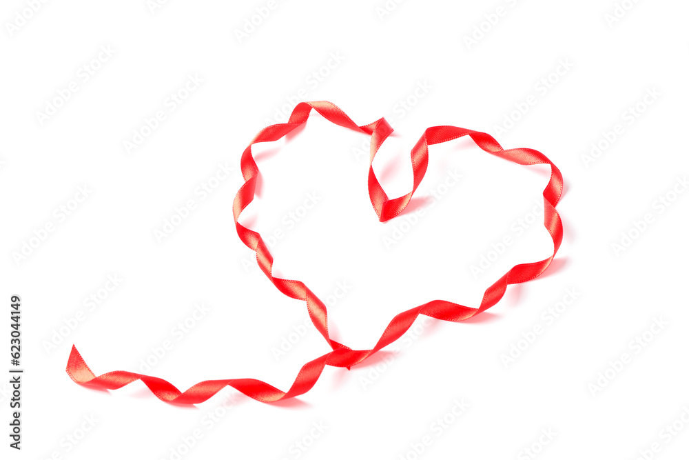 PNG,red ribbon heart ,isolated on white background PNG,red ribbon heart ,isolated on white background
