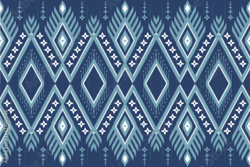 Ikat seamless pattern background. Traditional pattern. Ikat Aztec tribute. Seamless fabric pattern, bedsheet, table cover sheet, bag design.