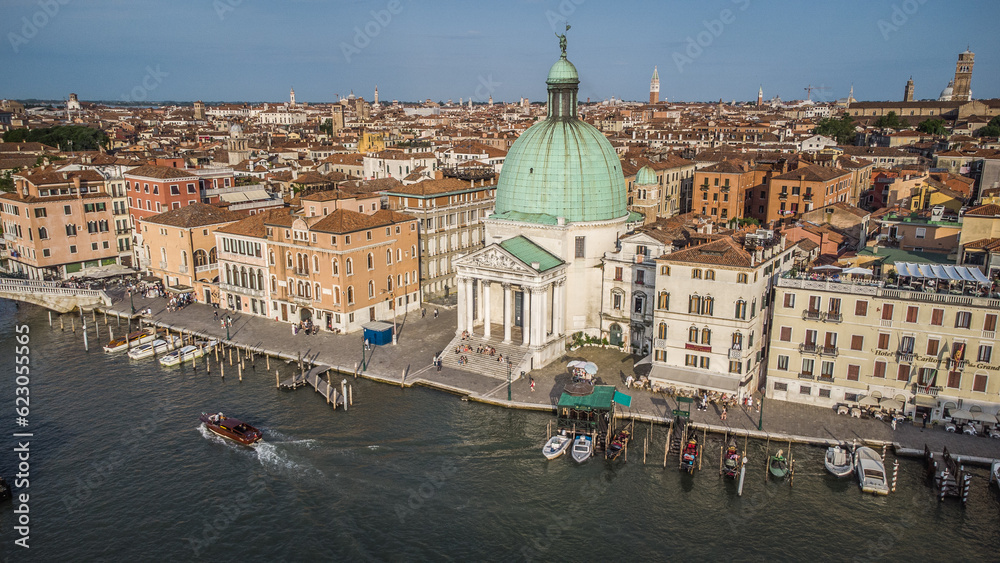 Venice from above drone aerial view