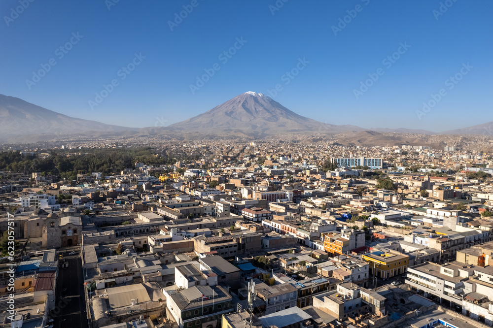 Aerial view of the Ccity of Arequipa.