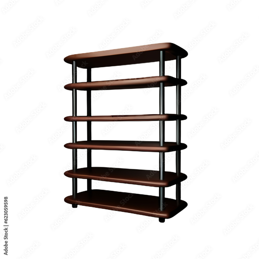 Modern shelf isolated on white background Modern shelf isolated on white background