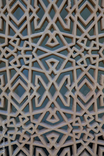 Arabic pattern on the wall of the mosque