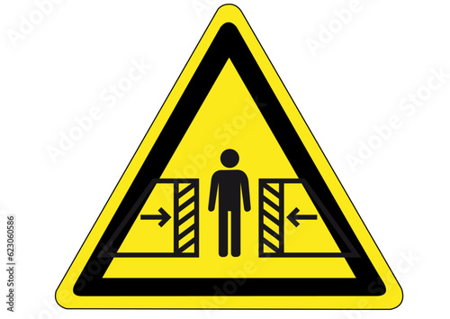 Schild Gefahr durch Einquetschen



