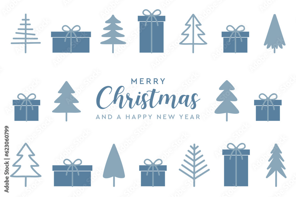 set of christmas tree and gift symbols isolated on transparent vector illustration EPS10 set of christmas tree and gift symbols isolated on transparent vector illustration EPS10
