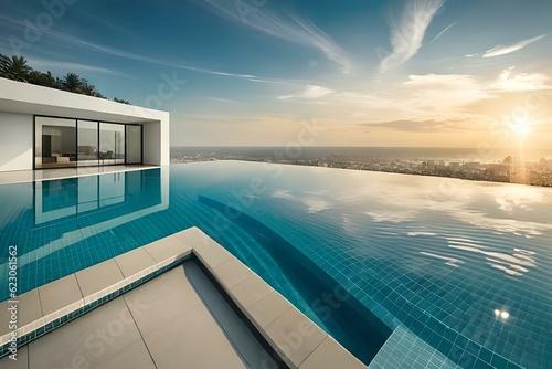 swimming pool in the morning