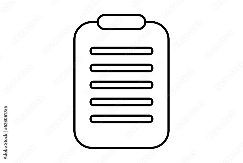 Fototapeta premium list line flat icon black science outline symbol app web sign