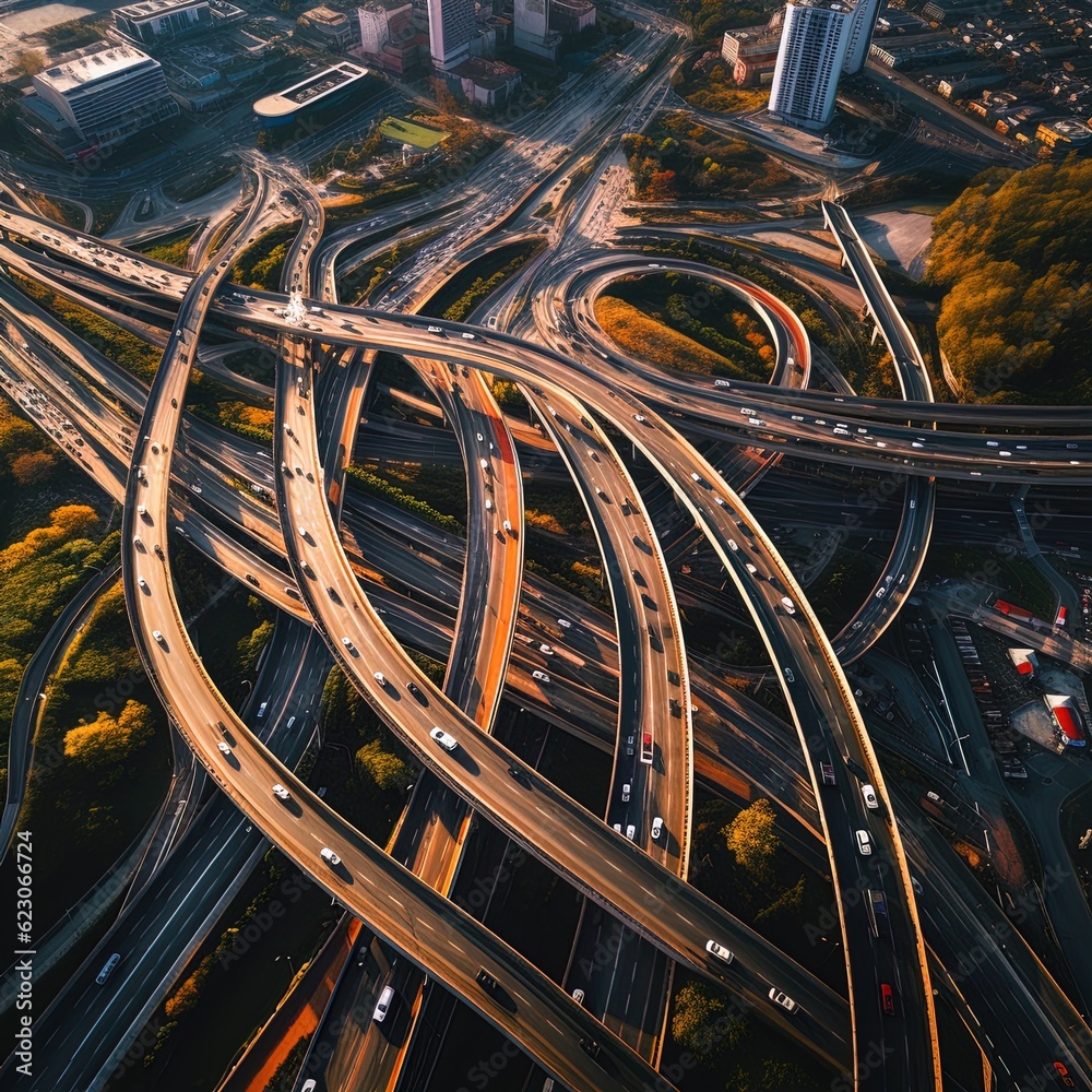 A grid of criss-crossing highways, overpasses and ramps. Aerial shot. Great for stories about transportation, traffic, urbanism, congestion, self-driving cars and more. A grid of criss-crossing highways, overpasses and ramps. Aerial shot. Great for stories about transportation, traffic, urbanism, congestion, self-driving cars and more.