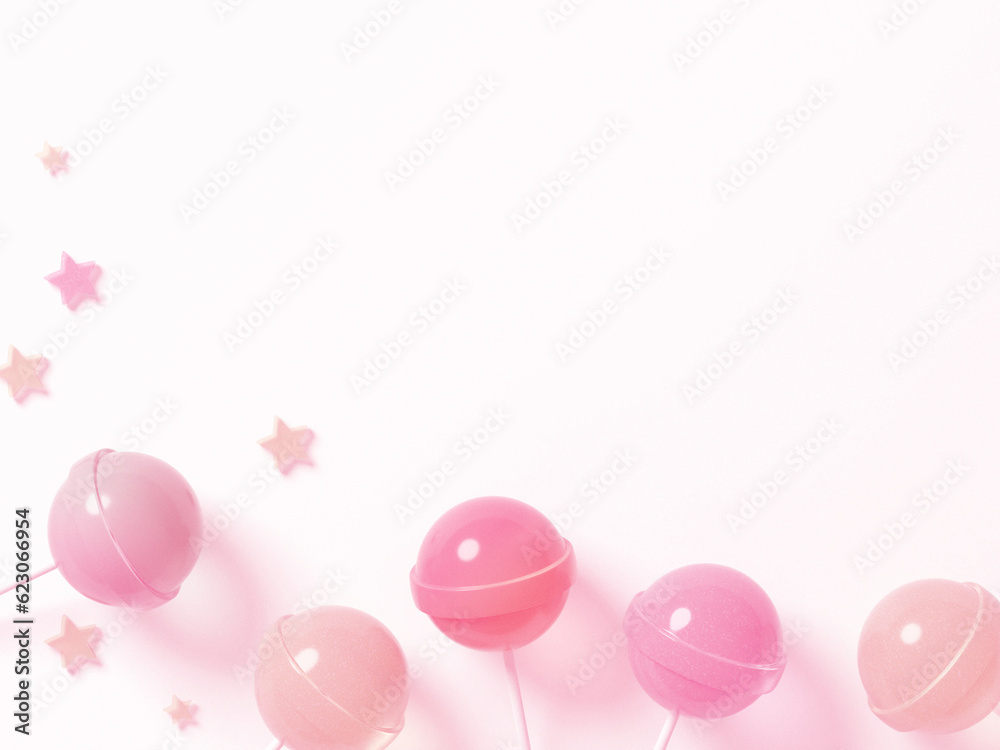 lovely frame of stick candy and scattered little stars in the pink world lovely frame of stick candy and scattered little stars in the pink world