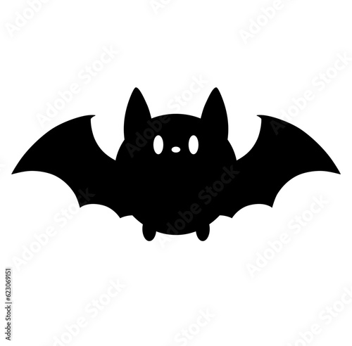Cute bat halloween silhouette