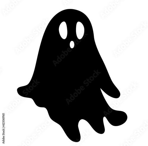 Cute ghost halloween silhouette