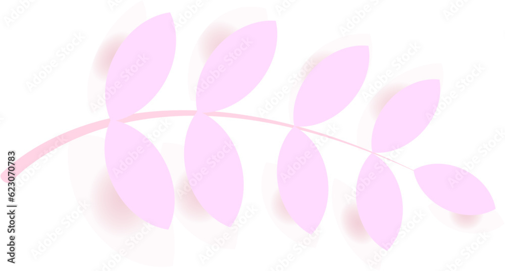 Pink leaves With shadow Pink leaves With shadow