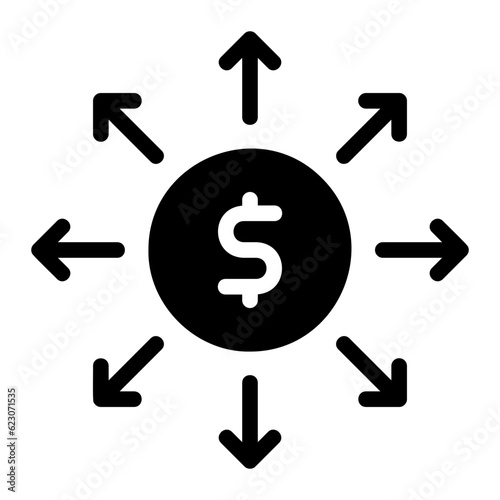 fundraising glyph icon
