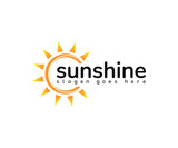 Sun logo and sun icon vector design template