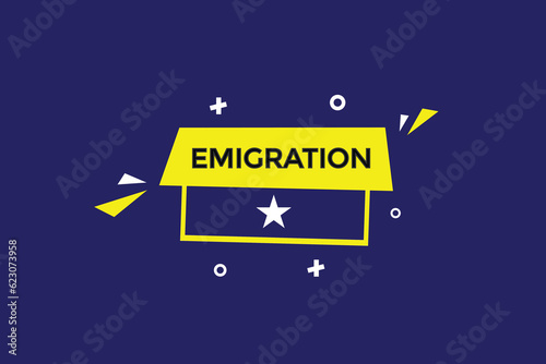 new emigration, level, sign, speech, bubble  banner,
