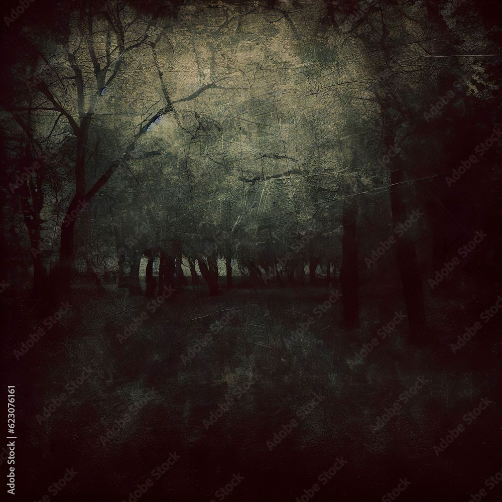 Obraz premium Dark park, grunge image