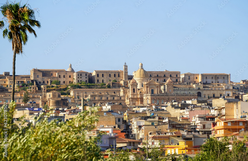 Panorama of Noto town in Sicily