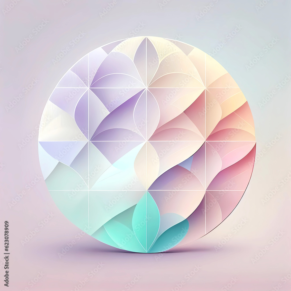Geometrical diamond pastel color logo. Generative ai design. Geometrical diamond pastel color logo. Generative ai design.