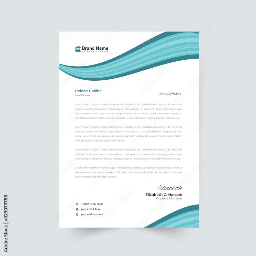 Abstract Letterhead Design Template Abstract Letterhead Design Template