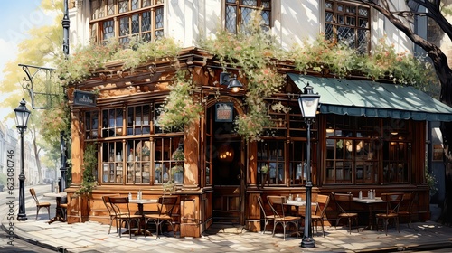 Fototapeta Naklejka Na Ścianę i Meble -  Old coffeeshop on the cities of London and paris