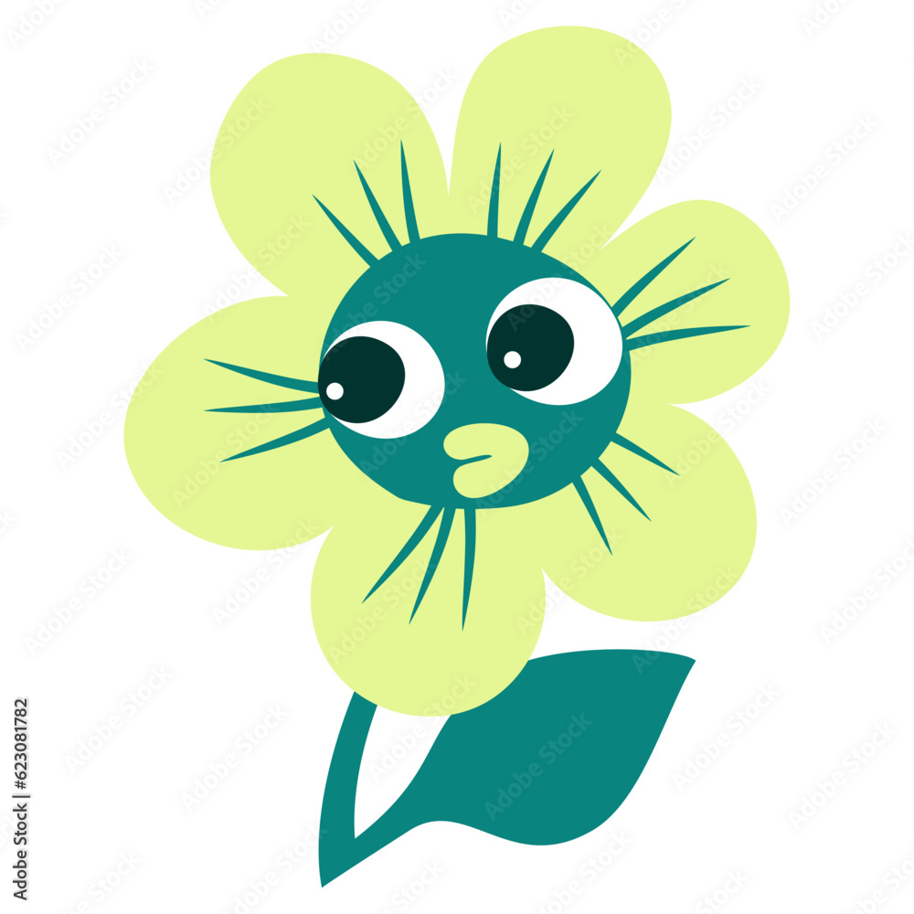 decorative image of cartoon flower vector element illustration