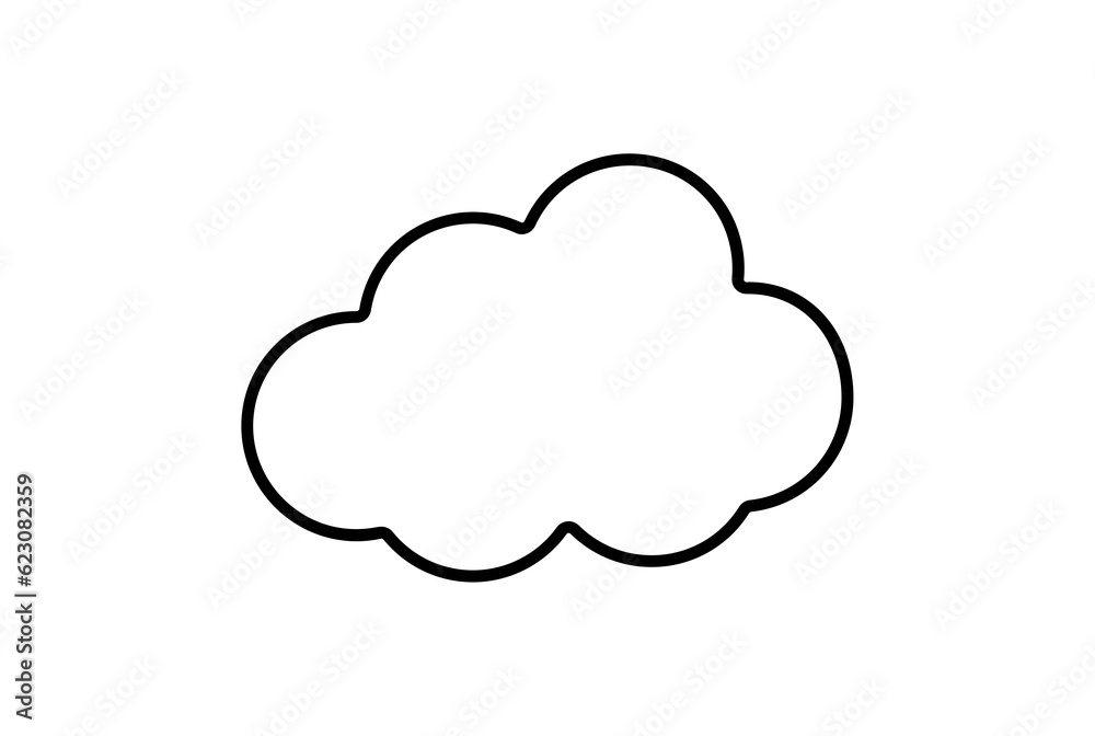 cloud flat icon minimalistic line shape symbol black sign artwork cloud flat icon minimalistic line shape symbol black sign artwork