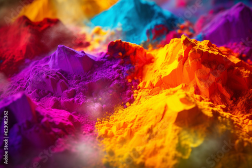 Colorful holi powder background