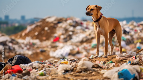 Abandoned Dog in a Wasteland