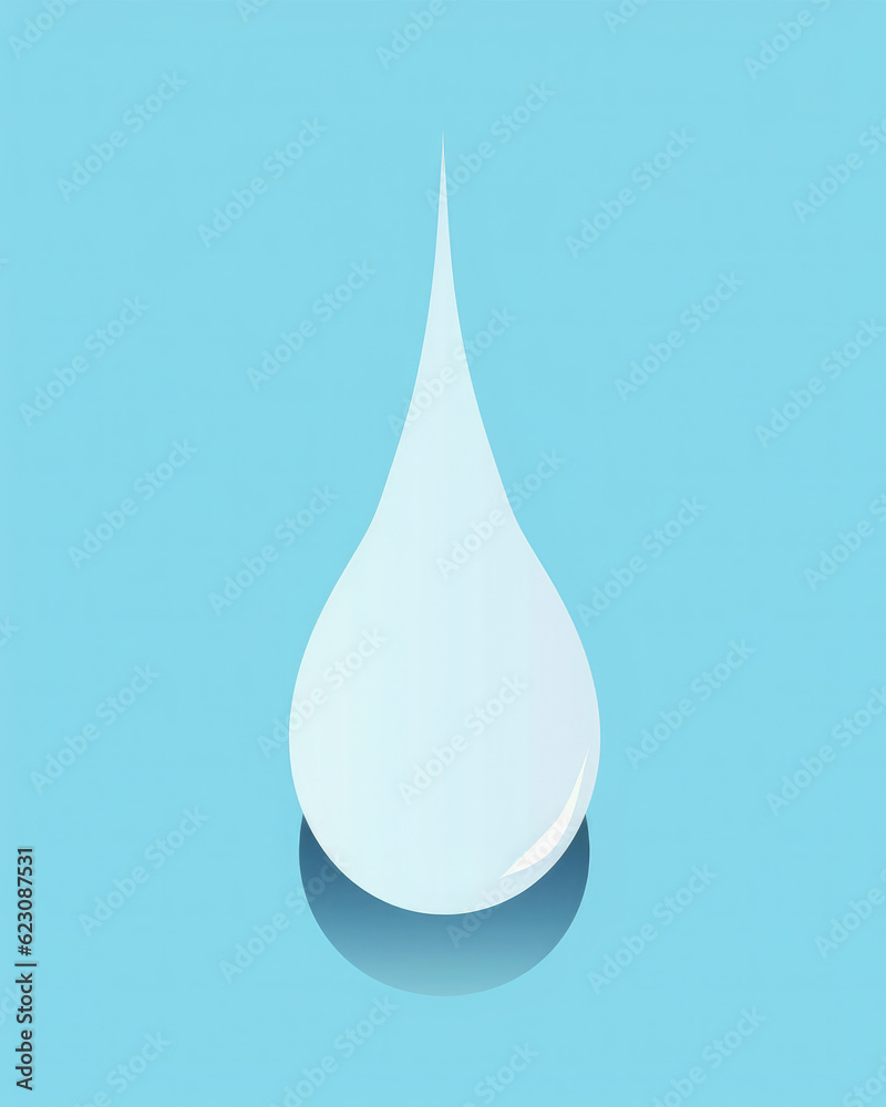 Drop of water. Stylized design on a blue background. Drop of water. Stylized design on a blue background.