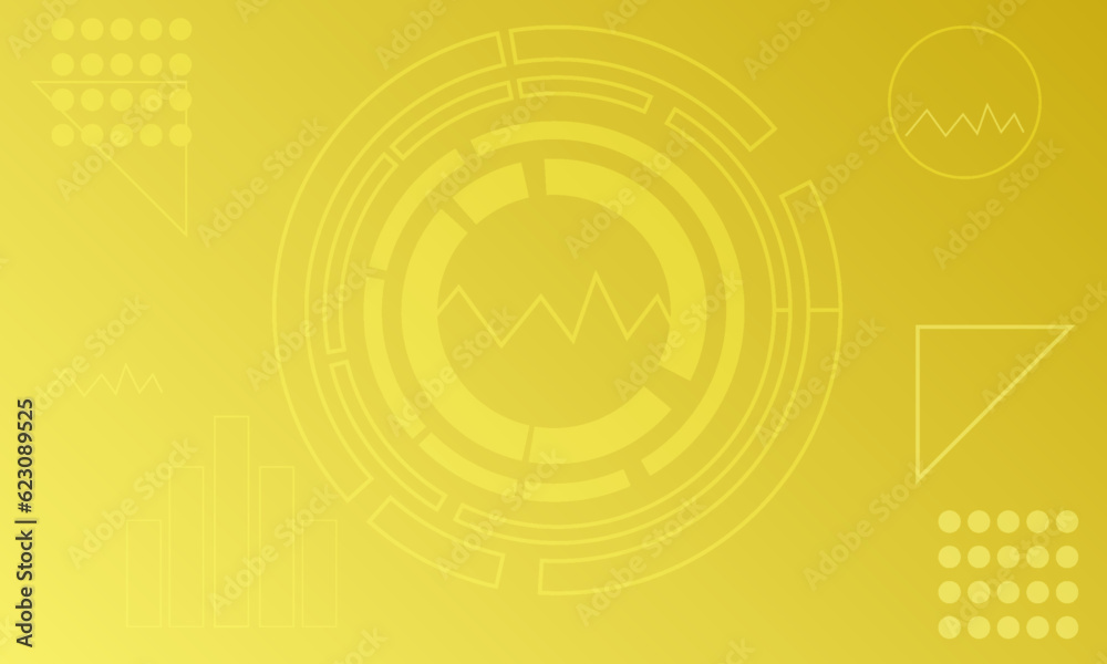 Obraz premium abstract yellow background with modern corporate technology concept presentation or banner design , web, page, card, background. Vector illustration with line stripes texture elements.