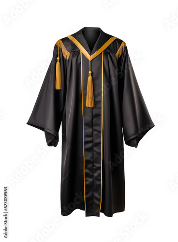 Graduation Gown Isolated On White Background