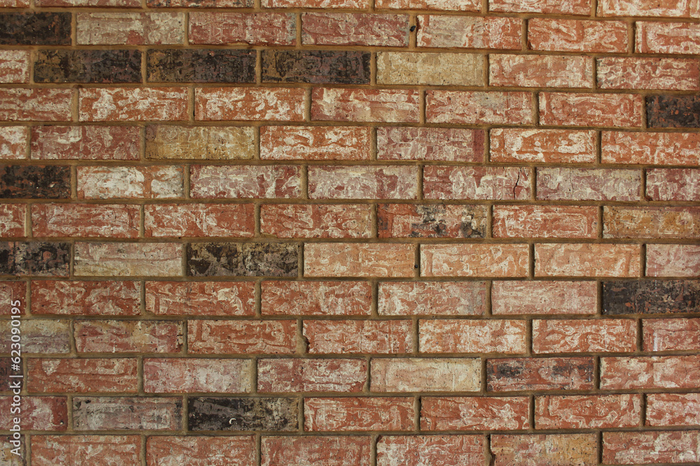 Close-up Building Detail Historical Brick Wall Located in Rural Texas Close-up Building Detail Historical Brick Wall Located in Rural Texas