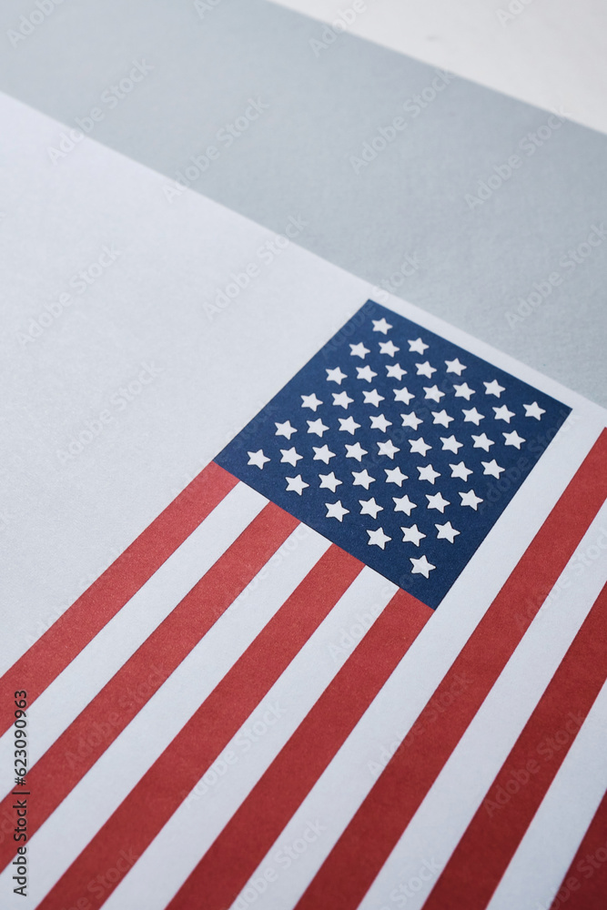 Fototapeta premium American flag. Independence Day in United States of America. Fourth of July. USA flag. Happy national americans annual holiday. Country freedom day. Patriotic event poster