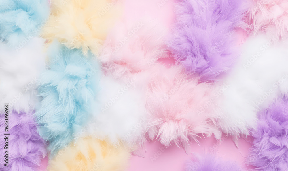 Abstract pastel colorful background with a fluffy texture. 