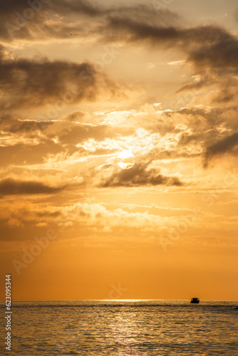 Dawn on Copacabana beach in Rio de Janeiro.