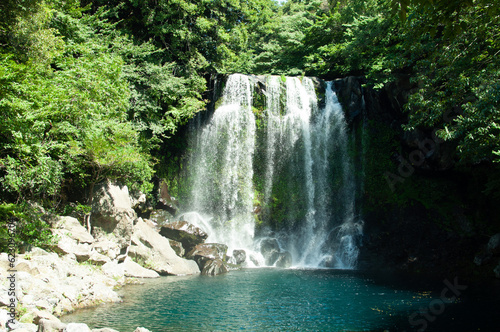 summer fresh waterfall