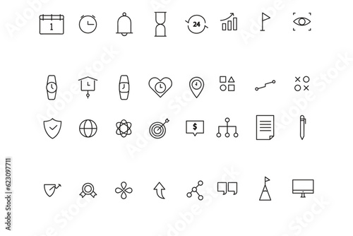 Sleek Monoline Icon Style