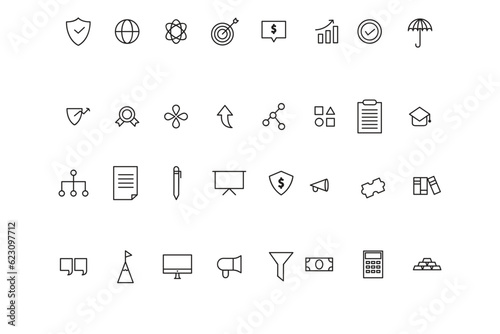 Sleek Monoline Icon Style