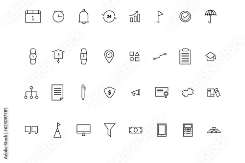 Sleek Monoline Icon Style