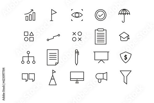 Sleek Monoline Icon Style