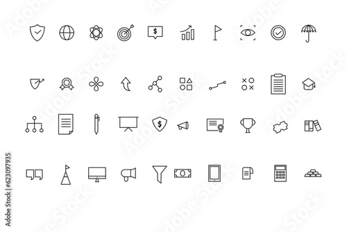 Sleek Monoline Icon Style