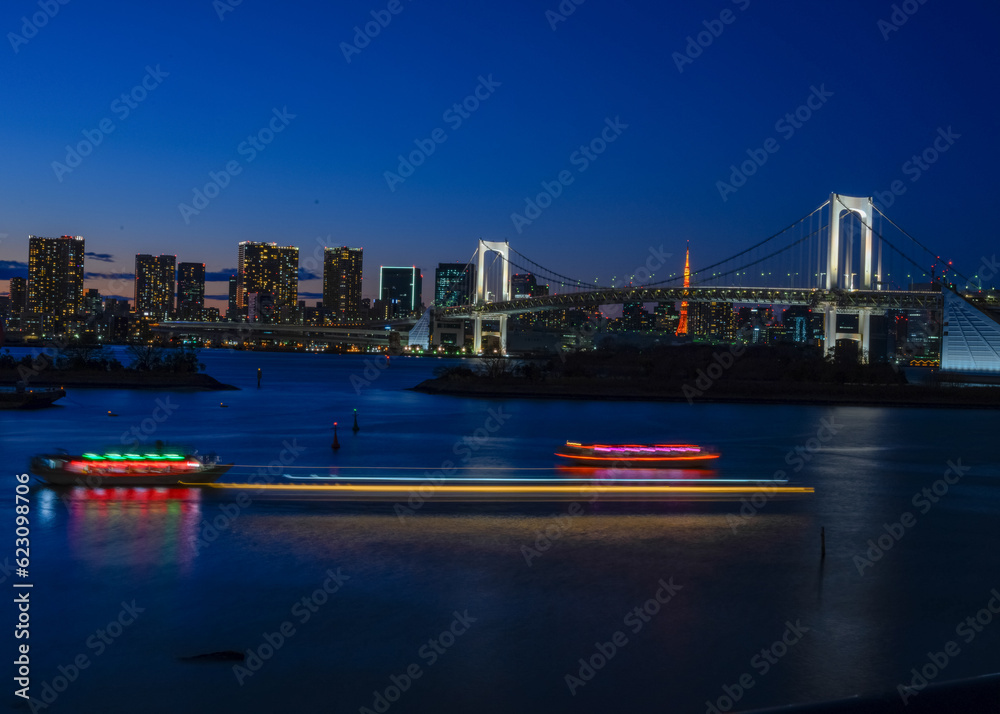 Naklejka premium Tokyo Bay at Night 