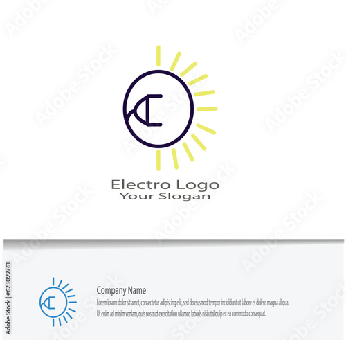 simple electro logo for your company needs, looks beautiful and elegant