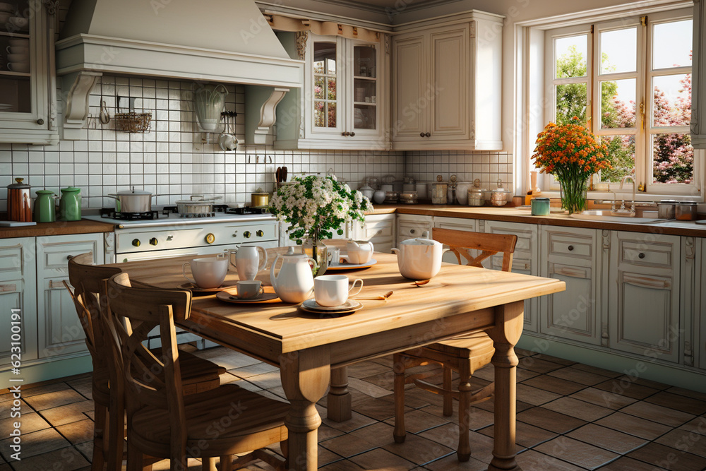 Contemporary style kitchen interior