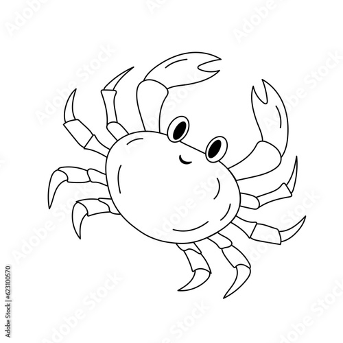 Isolated doodle Dolphin black and white. Outline vector illustration Icon sea animals. Ocean dweller