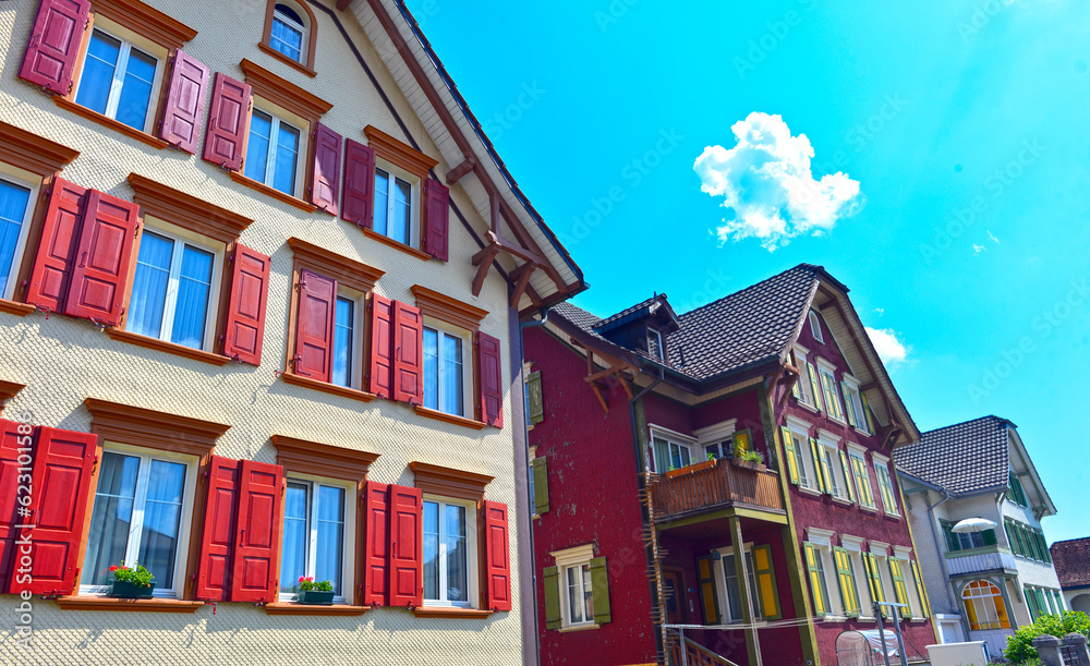 Denkmalgeschützte Architektur in Appenzell (Schweiz)